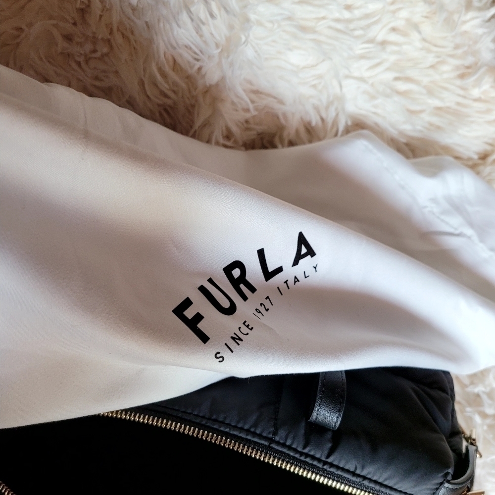 Furla Nylon Puffer Tote Black - Picture 8 of 14